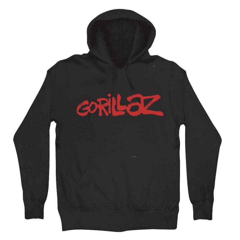 Gorillaz Spray Logo Hoodie Black